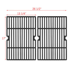 Charbrofire grates installed in a grill showing improved heat contact and searing benefit