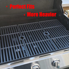 Charbrofire grates installed on a Dyna-Glo style grill delivering even heat distribution and reliable searing