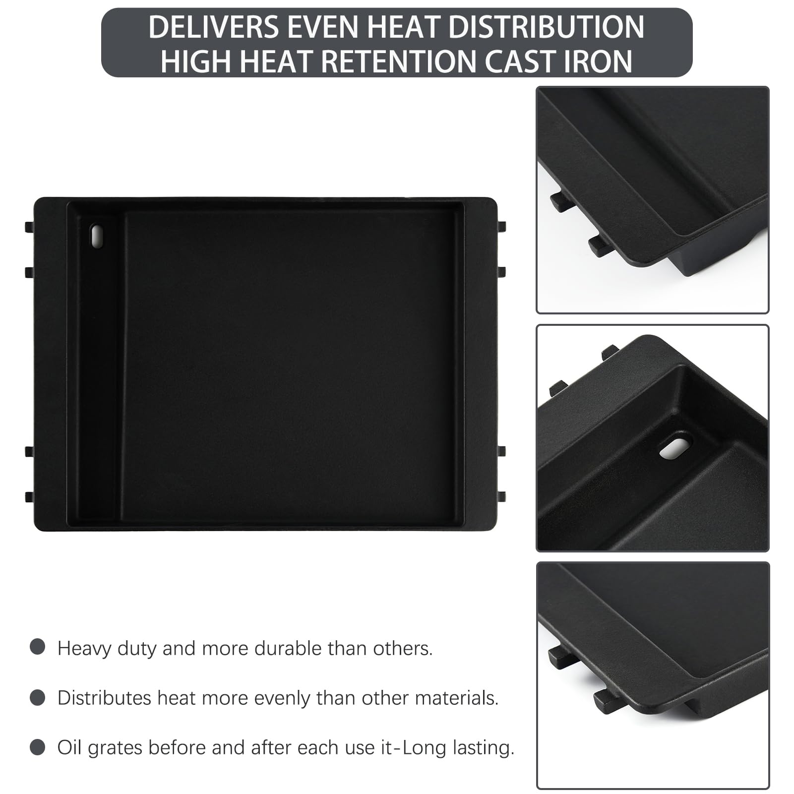 Charbrofire griddle edge mounting detail showing secure fit into Weber grate slots