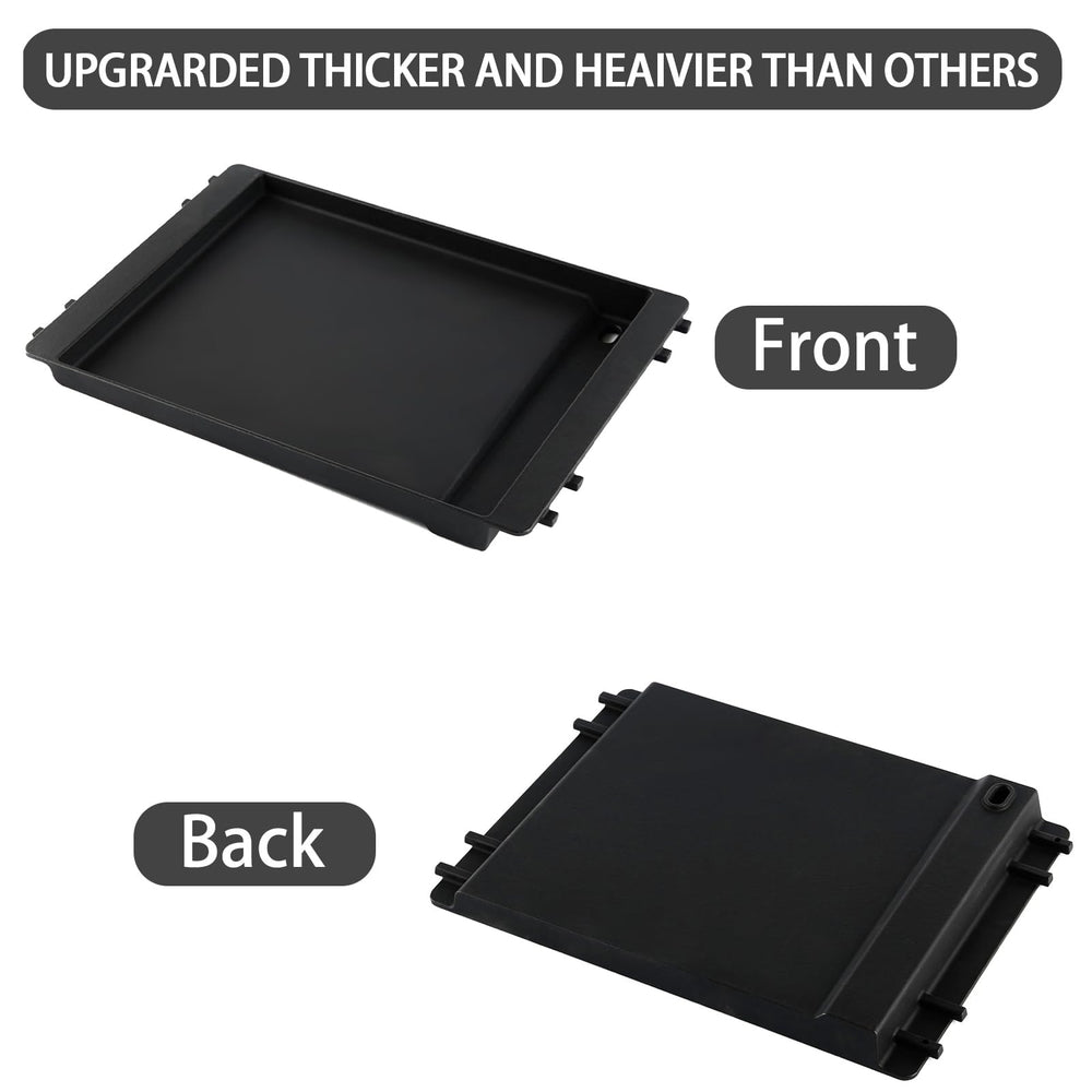Charbrofire griddle next to original grate illustrating size and coverage increase