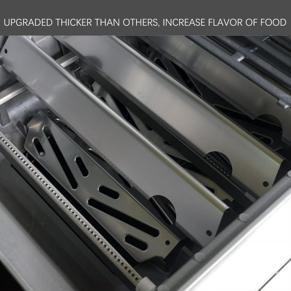 Charbrofire heat deflectors top close-up exhibiting even heat distribution