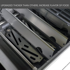 Charbrofire heat deflectors top close-up exhibiting even heat distribution