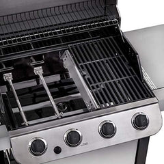 Charbrofire heat shield close-up highlighting thicker stainless and even heat benefit