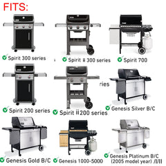 Charbrofire griddle installed in Weber grill demonstrating correct fit and even heat