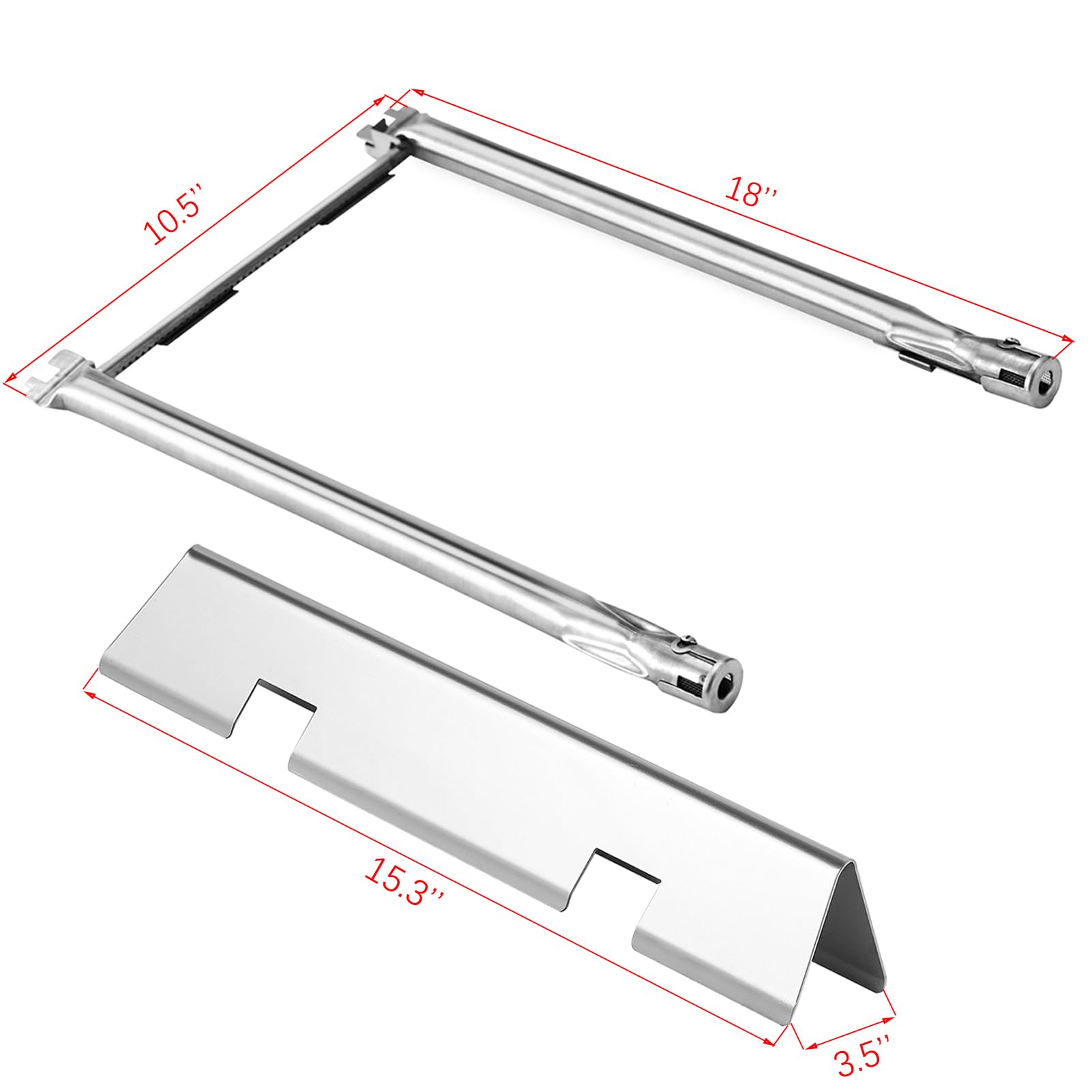 Charbrofire parts laid flat with measurements for exact fit