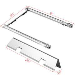 Charbrofire parts laid flat with measurements for exact fit