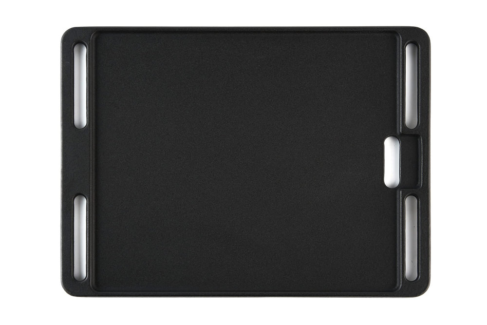 Charbrofire side profile highlighting thick cast iron for superior heat retention
