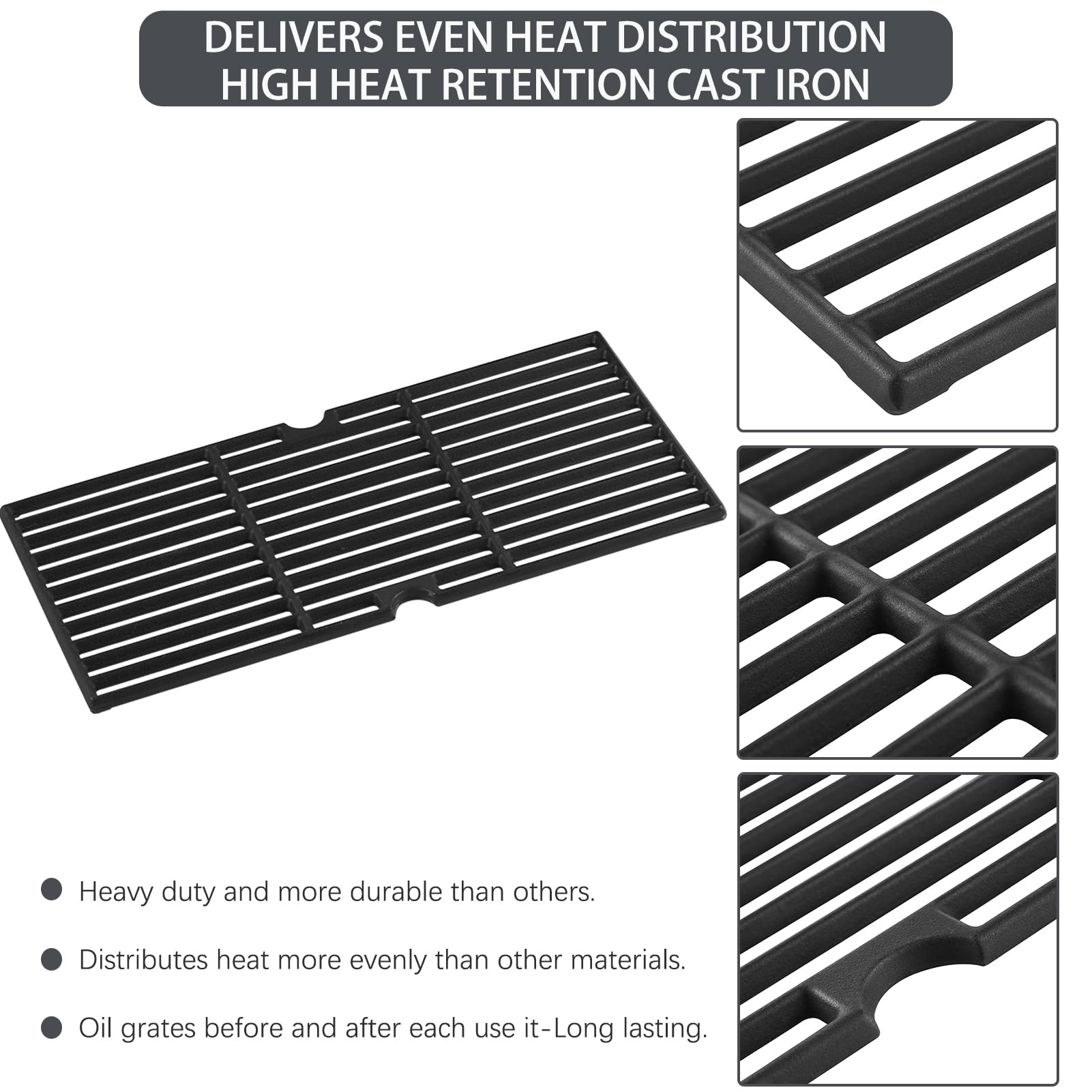 Charbrofire grates beside ruler showing size and scale for correct fit
