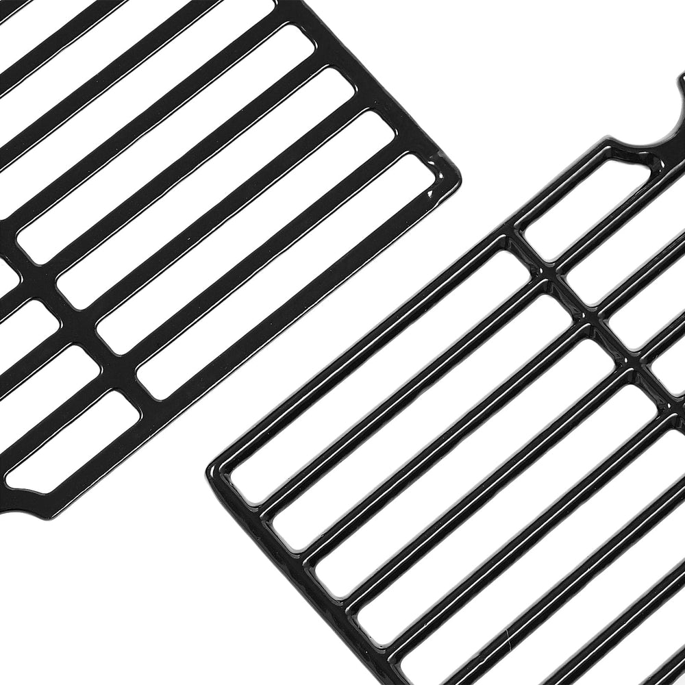 Charbrofire grate beside ruler showing 17.8-inch dimension for accurate fit verification
