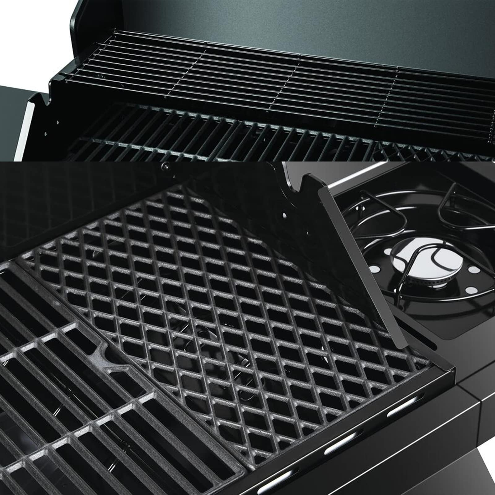 Charbrofire grate next to ruler showing 16 4/9 inch size and correct fit benefit