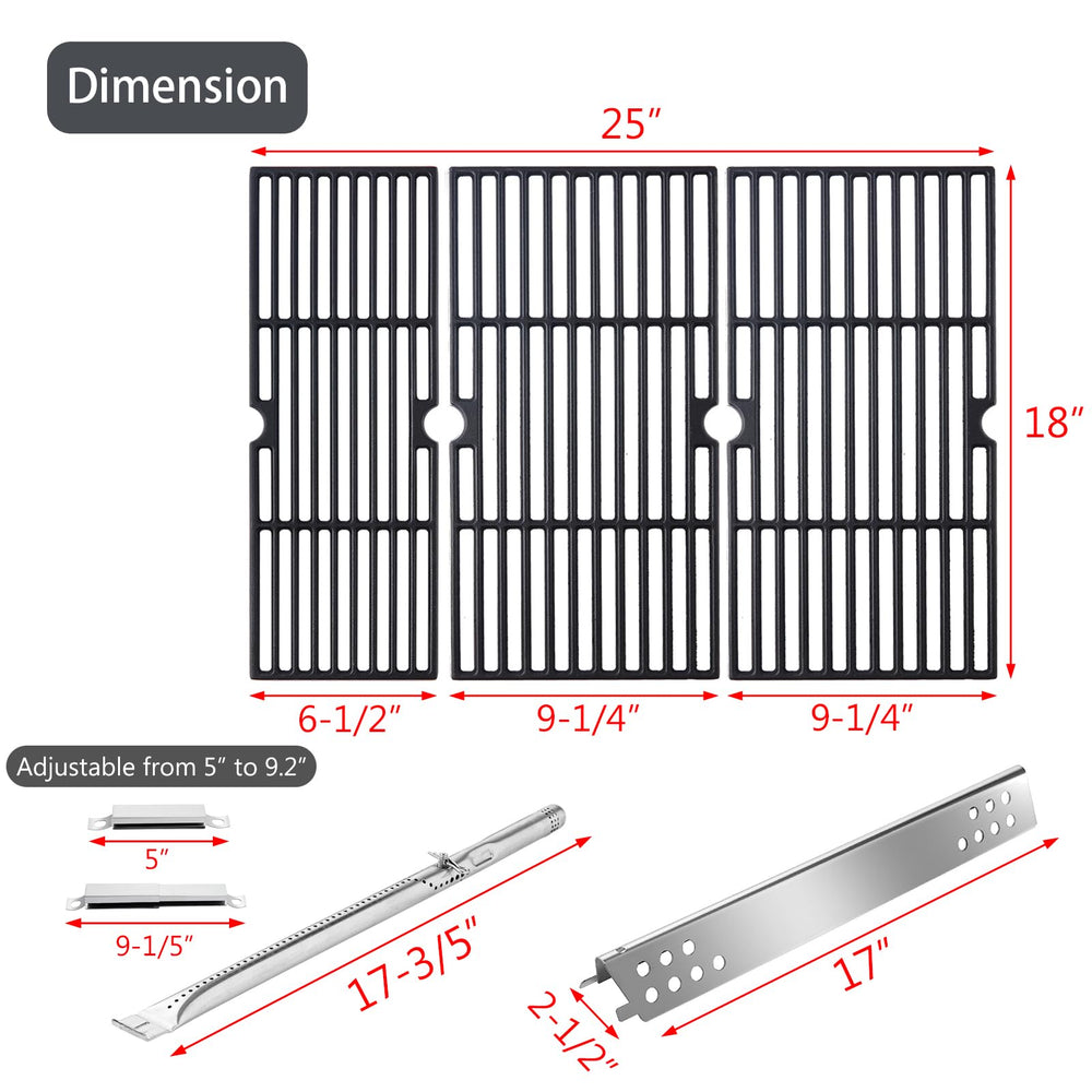 Charbrofire stainless steel heat plates top view protecting burners and distributing heat