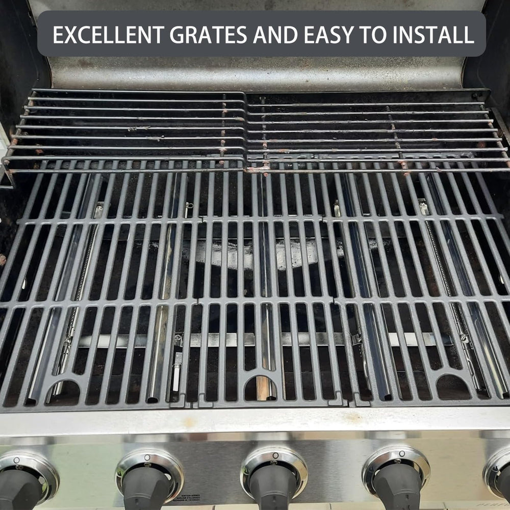 Charbrofire stainless heat shields displayed to protect burners and deflect drips