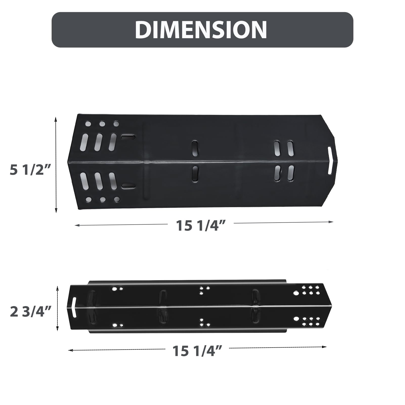 Charbrofire three narrow plates arranged to show burner coverage and balance