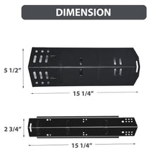 Charbrofire three narrow plates arranged to show burner coverage and balance
