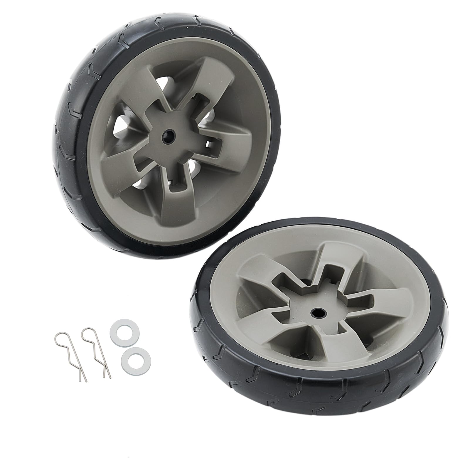Charbrofire wheel front view showing exact fit for Weber Genesis II and restored mobility