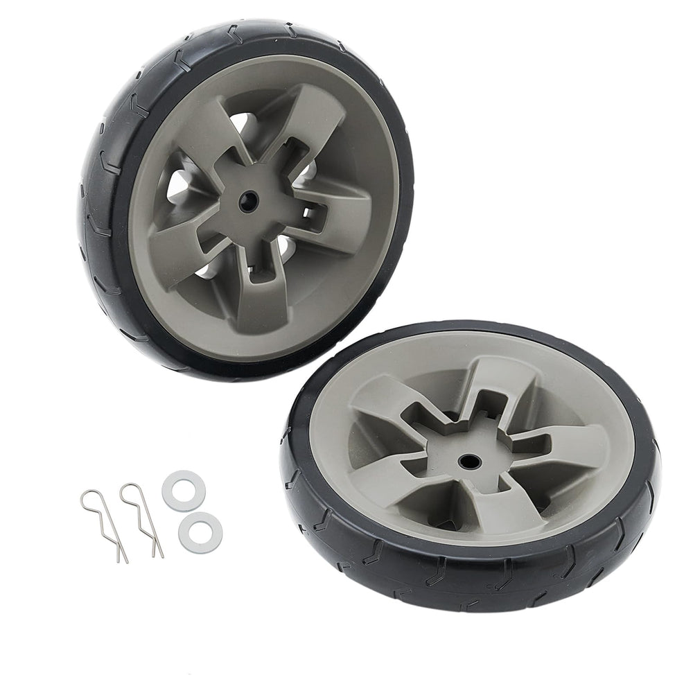 Charbrofire wheel front view showing exact fit for Weber Genesis II and restored mobility