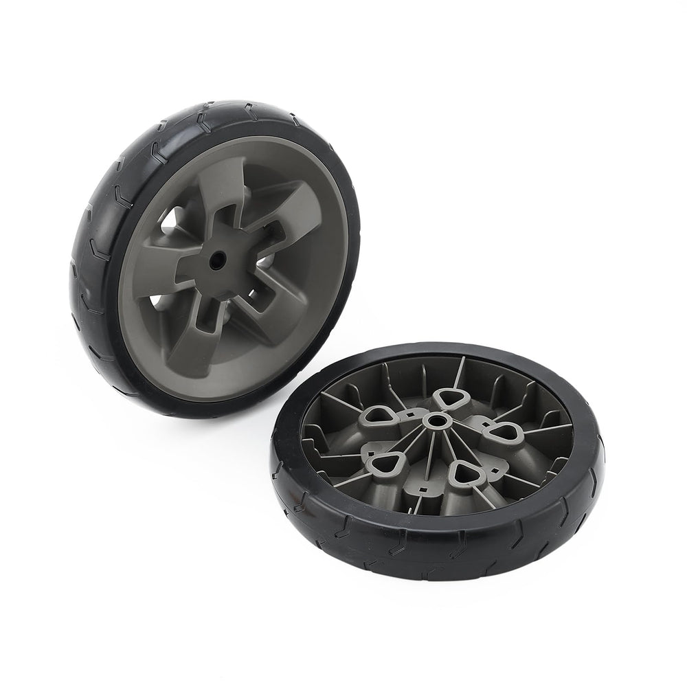 Charbrofire wheel hub detail showing plastic hub compatible with Weber axle