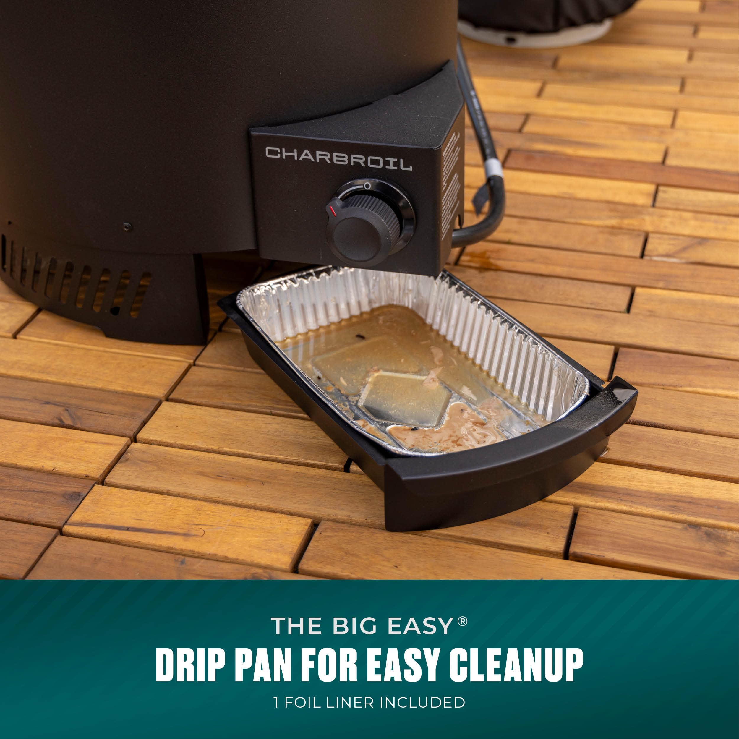 Charbroil Big Easy at campsite tailgate lifestyle showing portable outdoor cooking