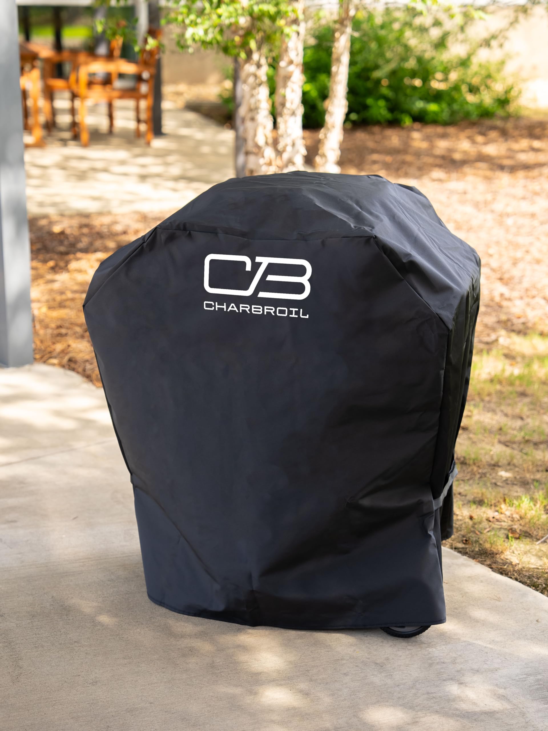 Charbroil Bistro Pro cover front view protects grill from weather