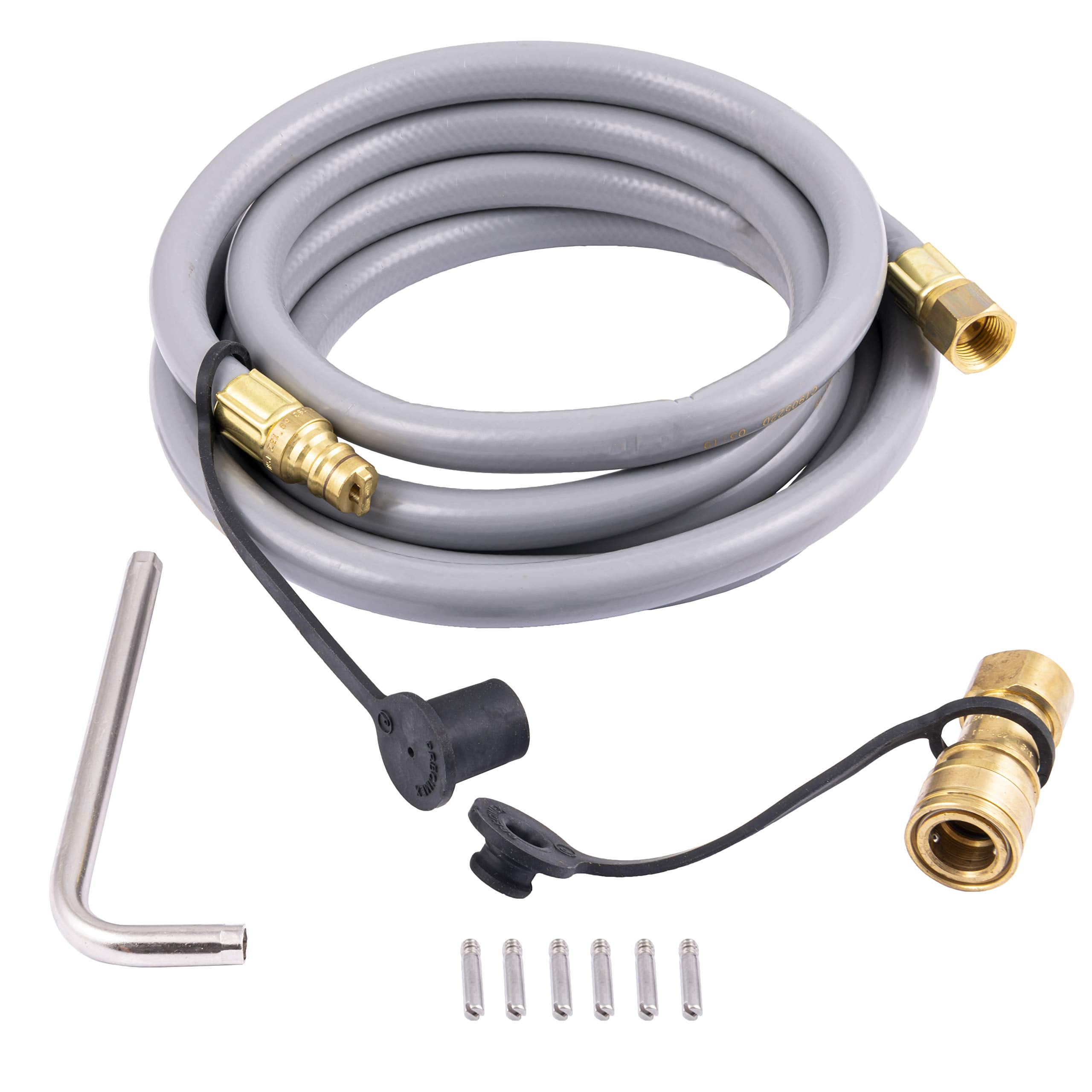 Charbroil conversion kit front view showing all included parts and easy installation benefit