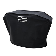 Charbroil front view cover fitted on griddle protects from weather and UV