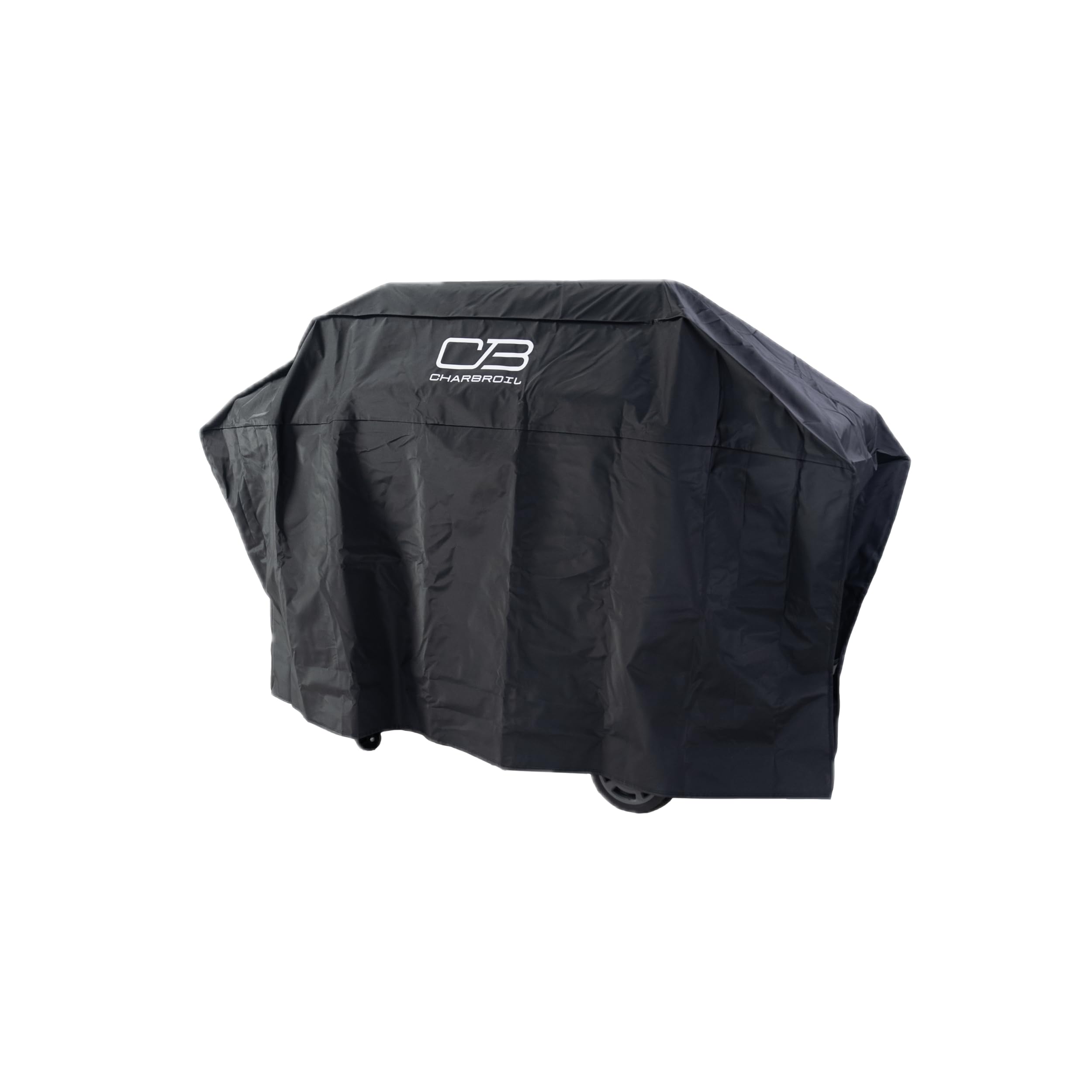 Charbroil cover front view showing full fit and weather protection benefit