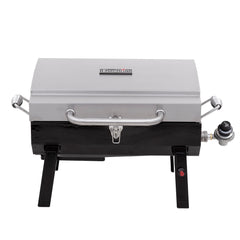 Charbroil front view stainless steel showing compact portability and durable finish