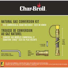 Charbroil 10 ft hose attached to grill demonstrating natural gas hookup convenience benefit