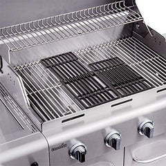 Charbroil porcelain-coated close-up revealing smooth finish and easy-clean benefit