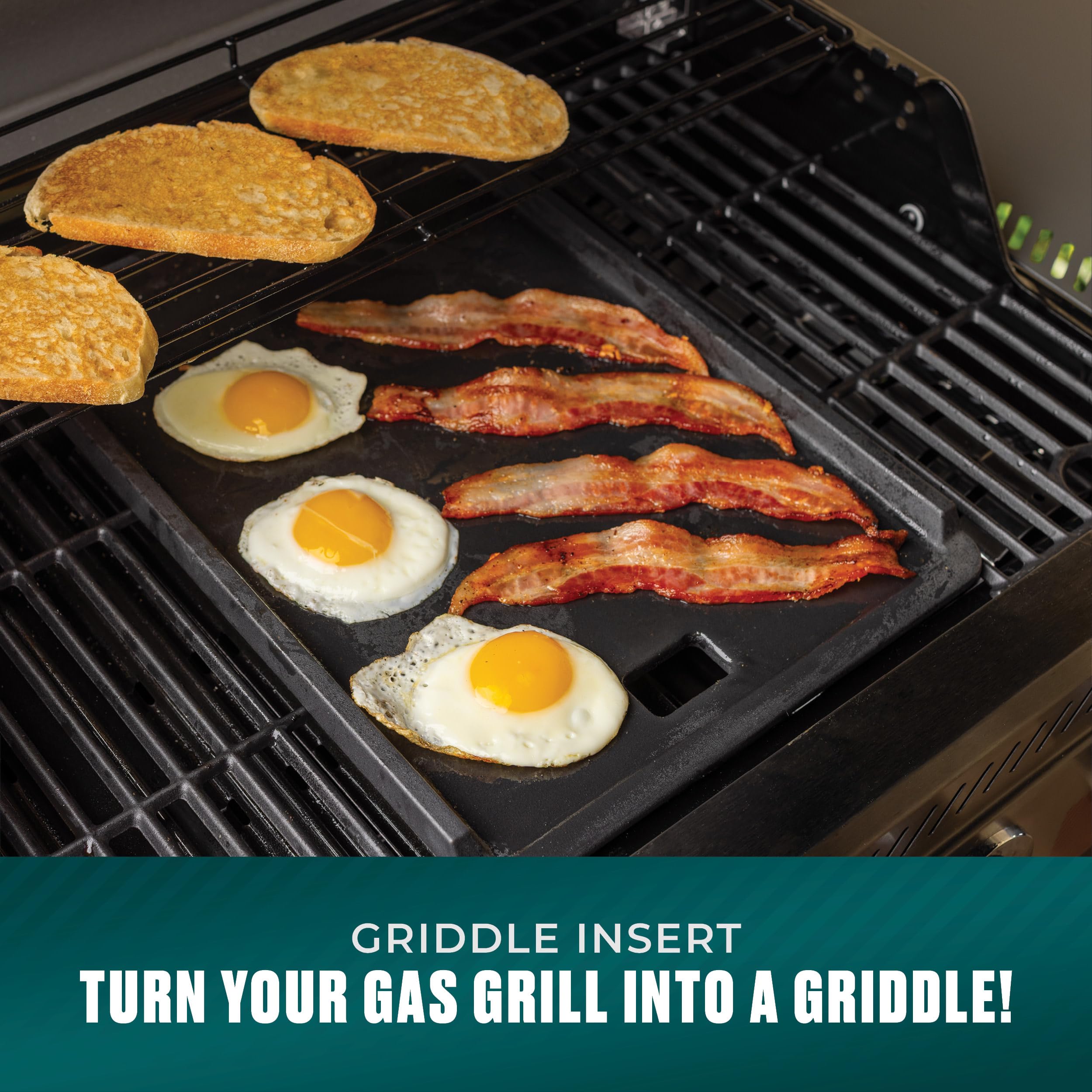 Charbroil detail of sidewall and grease slot showing cleaner grease control