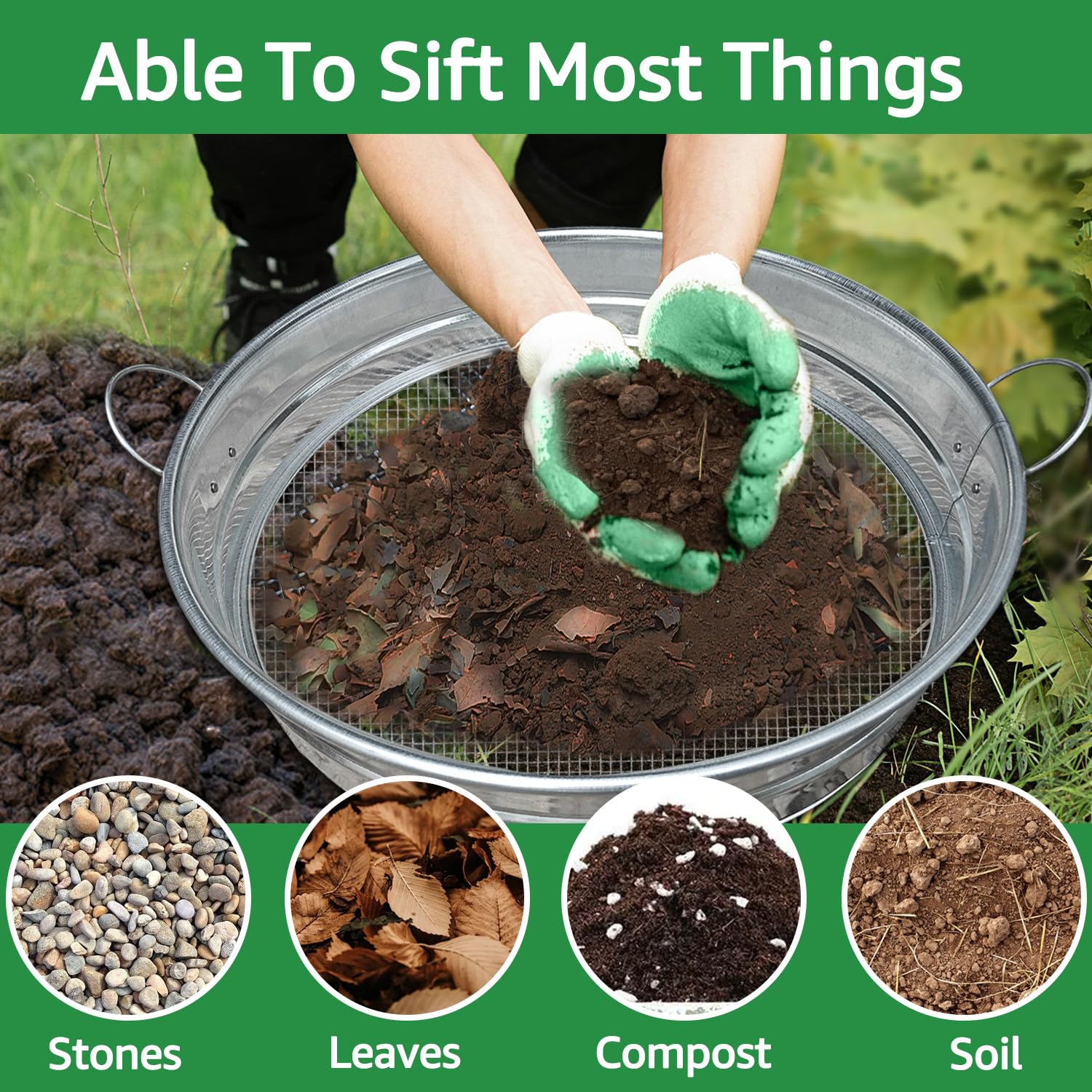 CHARMDECOR size comparison beside a standard plant pot illustrating large 19-inch capacity