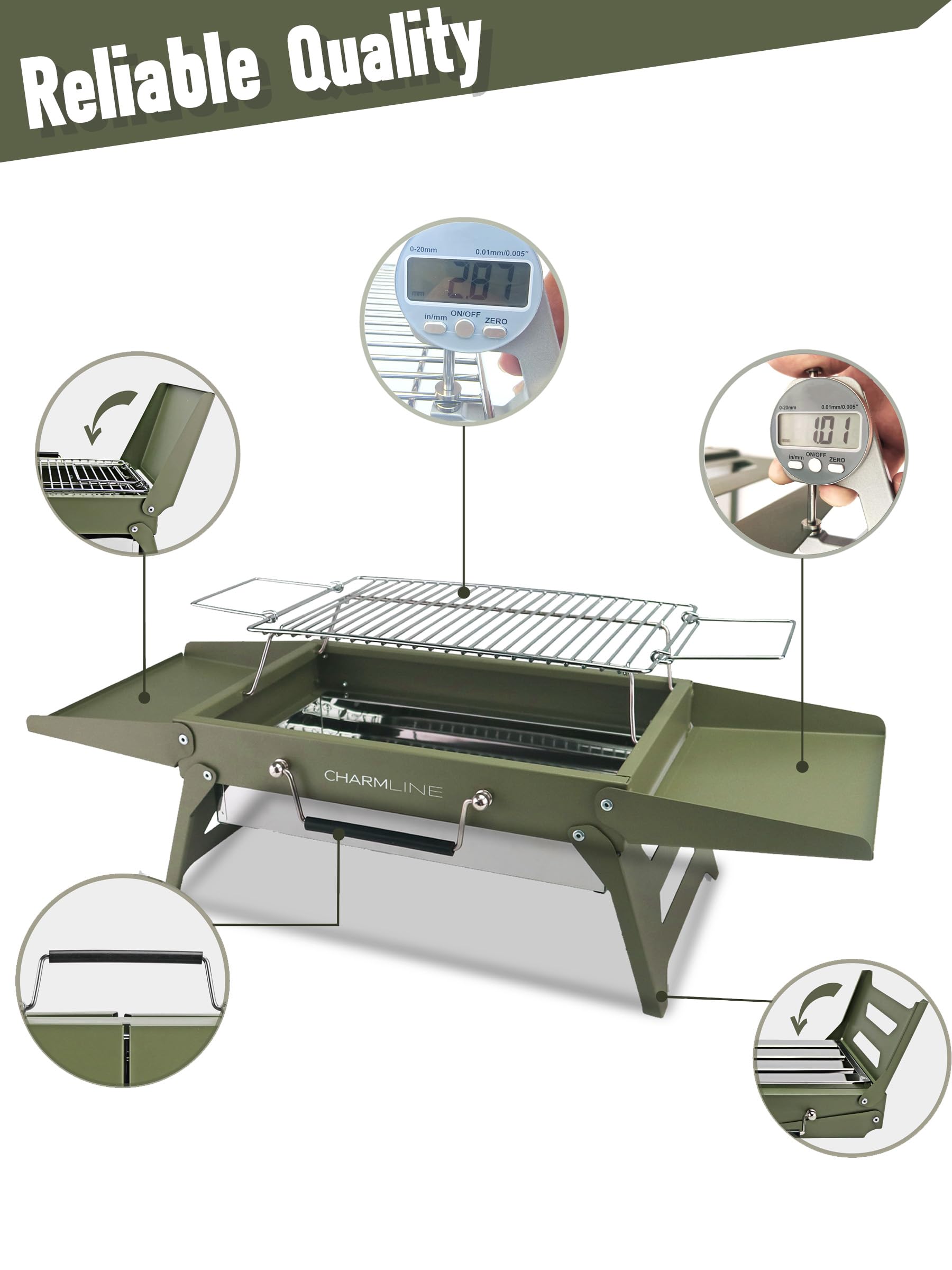 Charmline integrated sauce area and accessory space keeping condiments organized
