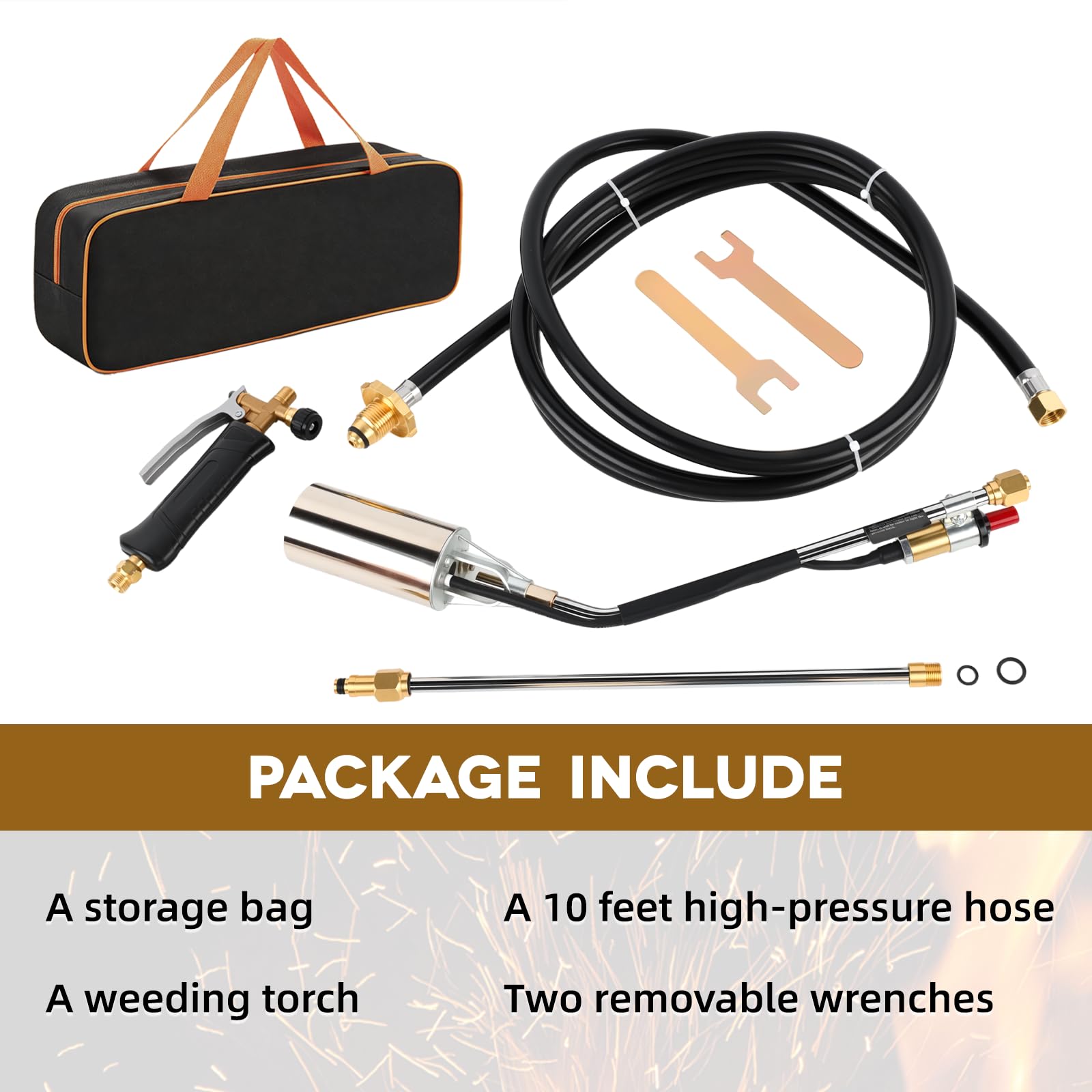 Charouse canvas storage bag with torch and accessories for organized transport