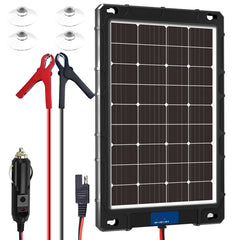 Chatbrid 20W solar panel front view showing cells and frame, reliable power generation