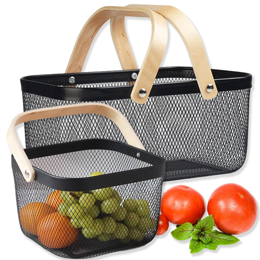 Cheardia front view of both baskets showing size difference and functional design