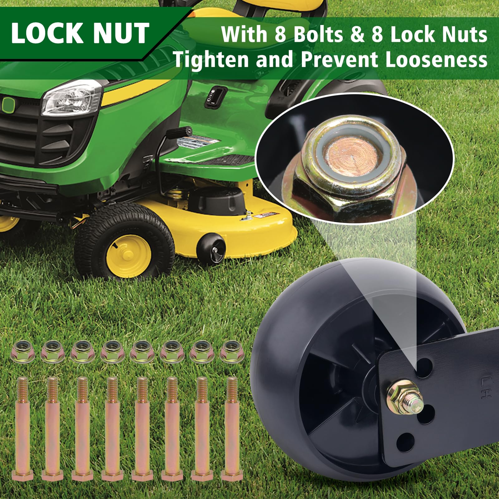CheeMuii bolt and lock nut detail, correct fasteners included for easy install