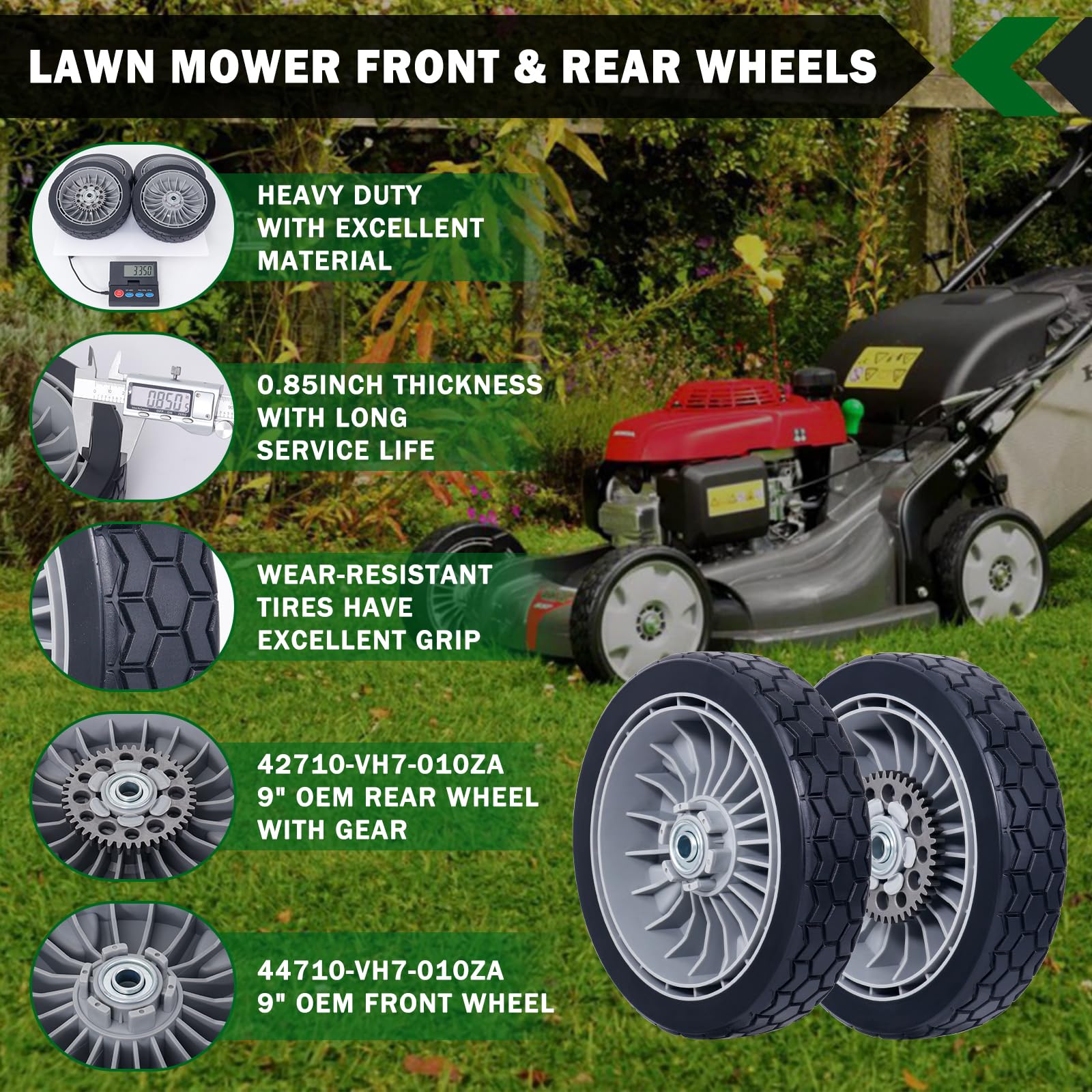 CheeMuii primer plano del engranaje metálico trasero, mayor tracción