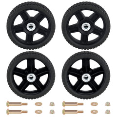 CheeMuii front view of four 7" wheels showing complete kit benefits