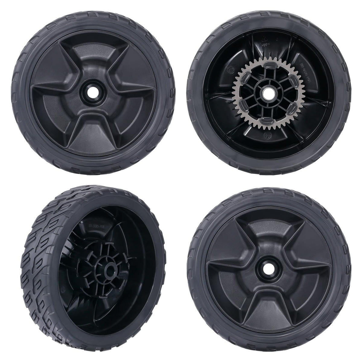 CheeMuii front packaging showing two 8-inch replacement front wheels, easy swap benefit