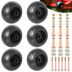 CheeMuii front view of six-wheel kit showing everything included for easy replacement