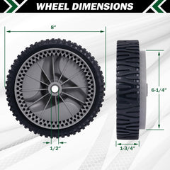 CheeMuii wheel installed on mower front axle restoring drive function