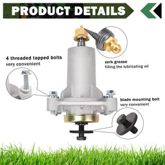 CheeMuii spindle installed on mower deck improving blade stability during use