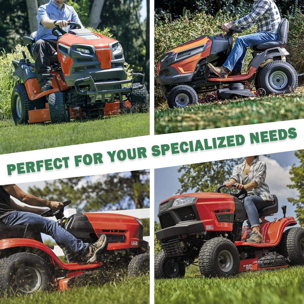 CheeMuii spindles installed on a riding mower demonstrating cleaner cuts