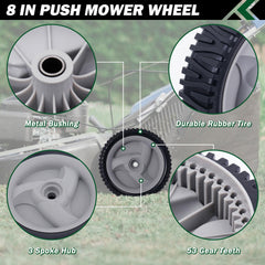 CheeMuii close-up of plastic 53-gear hub showing durable engagement