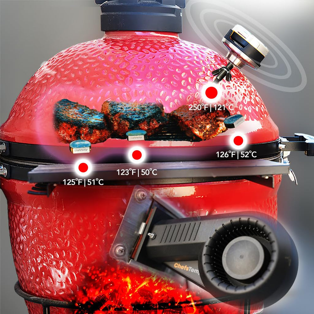 ChefsTemp ProTemp S1 side view of battery port showing rechargeable long‑life battery benefit