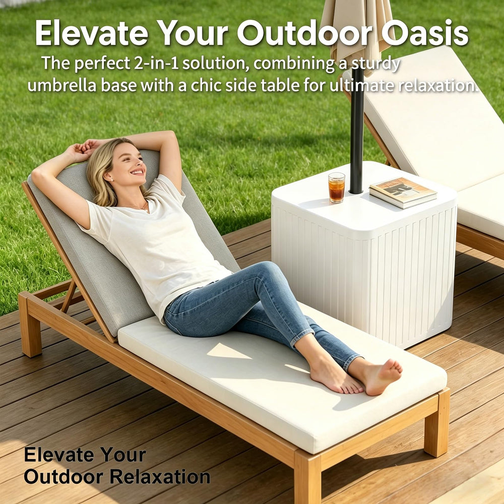 CHENG RONG next to outdoor chair size comparison for compact footprint