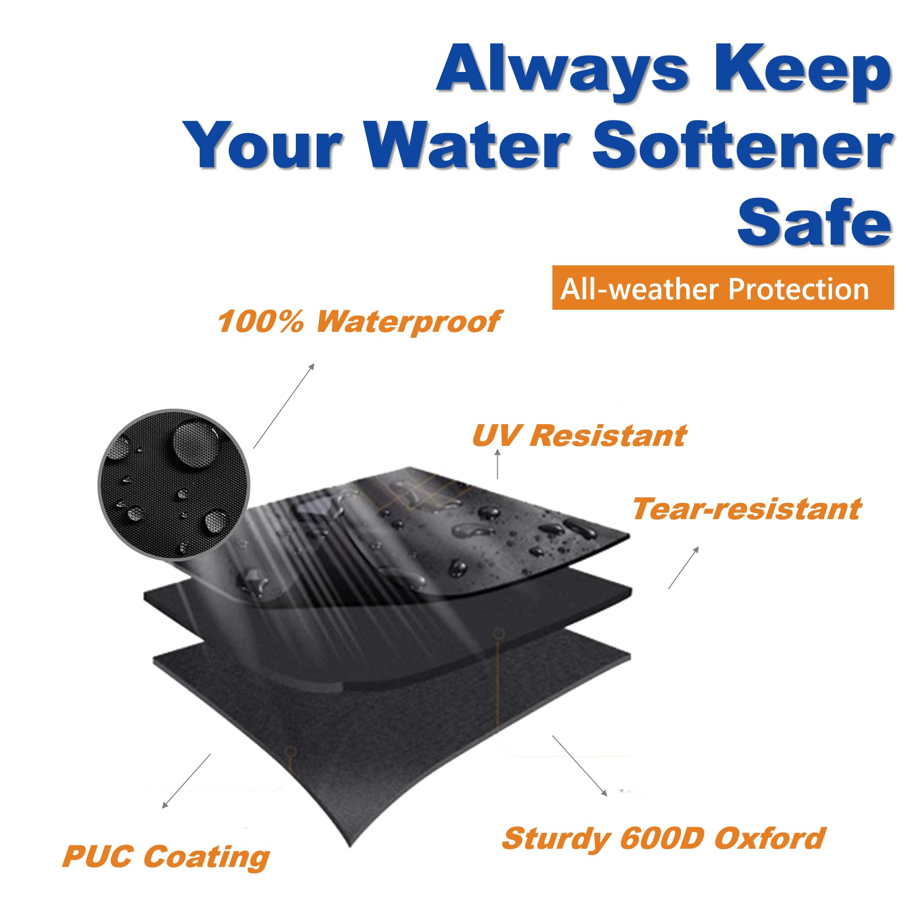 CHENGNAN back Velcro and drawstring securing cover and preventing lift