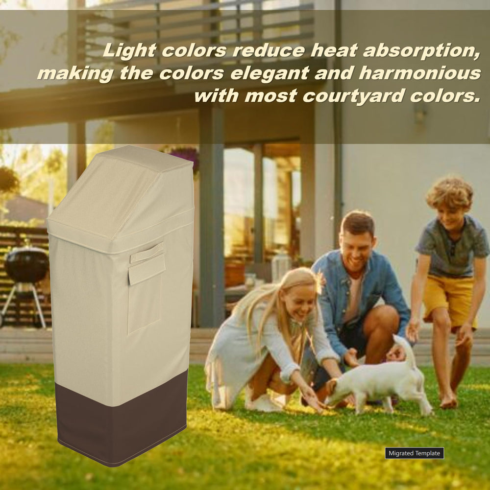 CHENGNAN cover installed in yard protecting softener from sun and rain
