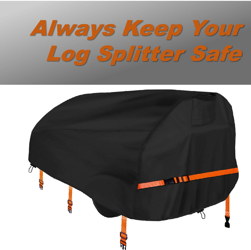 CHENGNAN cover installed on a log splitter protecting outdoors