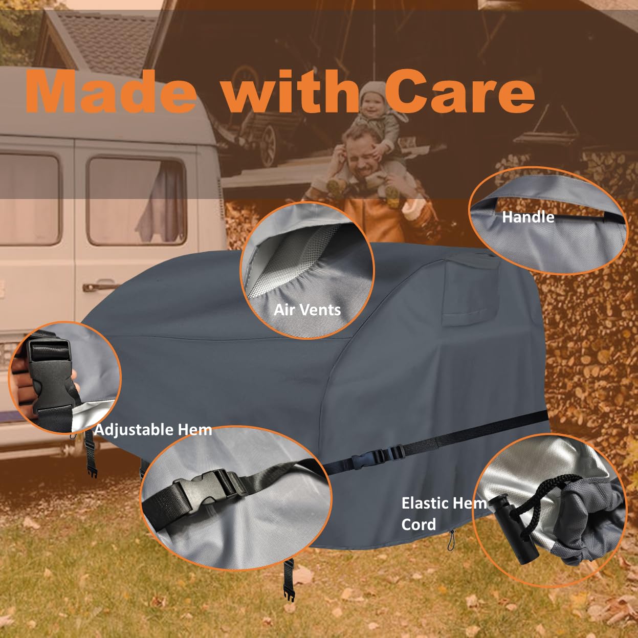 CHENGNAN widened strap and buckle securing cover tightly, prevents wind uplift benefit